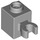 LEGO Medium Stone Gray Brick 1 x 1 with Vertical Clip (Open &#039;O&#039; Clip, Hollow Stud) (60475 / 65460)