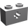 LEGO Mittleres Steingrau Backstein 1 x 2 mit Achse Loch („+“ Öffnung und unterer Bolzenhalter) (32064)