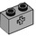 LEGO Medium Stone Gray Brick 1 x 2 with Axle Hole (&#039;+&#039; Opening and Bottom Tube) (31493 / 32064)