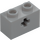 LEGO Medium Stone Gray Brick 1 x 2 with Axle Hole (&#039;+&#039; Opening and Bottom Tube) (31493 / 32064)