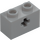 LEGO Medium Stone Gray Brick 1 x 2 with Axle Hole (&#039;+&#039; Opening and Bottom Tube) (31493 / 32064)