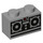LEGO Mittleres Steingrau Backstein 1 x 2 mit Control Panel mit Unterrohr (3004 / 39088)