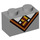 LEGO Medium Steengrijs Steen 1 x 2 met grey jumper met buis aan de onderzijde (3004 / 39709)