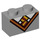 LEGO Medium Stone Gray Brick 1 x 2 with grey jumper with Bottom Tube (3004 / 39709)