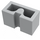 LEGO Medium Stone Gray Brick 1 x 2 with Groove (4216)
