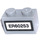 LEGO Medium Stone Gray Brick 1 x 2 with License Plate ER60253 Sticker with Bottom Tube (3004)