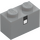 LEGO Medium Stone Gray Brick 1 x 2 with Minecraft Dolphin eye with Bottom Tube (47137 / 103722)