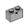 LEGO Mittleres Steingrau Backstein 1 x 2 mit Minecraft Delfin eye mit Unterrohr (47137 / 103722)