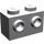 LEGO Mittleres Steingrau Backstein 1 x 2 mit Bolzen auf Gegenüberliegende Seiten (52107)