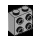 LEGO Medium Stone Gray Brick 1 x 2 x 1.6 with Studs on One Side (22885)