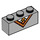 LEGO Gris pierre moyen Brique 1 x 3 avec Orange et rouge V-Neck Collar et Tie (3622 / 78558)