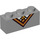 LEGO Medium Stone Gray Brick 1 x 3 with Orange and Red V-Neck Collar and Tie (3622 / 78558)