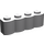 LEGO Gris pierre moyen Brique 1 x 4 Log (30137)