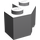 LEGO Gris pierre moyen Brique 2 x 2 Facet (87620)