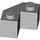 LEGO Medium Stone Gray Brick 2 x 2 Facet (87620)