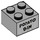 LEGO Gris pierre moyen Brique 2 x 2 avec Potato Bin Print (3003 / 60337)