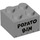 LEGO Medium Stone Gray Brick 2 x 2 with Potato Bin Print (3003 / 60337)