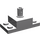 LEGO Gris pierre moyen Brique 2 x 2 avec Verticale Épingle et 1 x 2 Côté Plates (30592 / 42194)