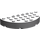 LEGO Gris pierre moyen Brique 4 x 8 Rond Semi Cercle (47974)