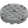 LEGO Medium Stone Gray Brick 6 x 6 Round with Technic Pin Hole (18897)