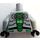 LEGO Medium Stone Gray Bright Green Robot Sidekick with Armor Torso (973 / 76382)