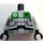 LEGO Medium Stone Gray Bright Green Robot Sidekick with Armor Torso (973 / 76382)