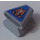 LEGO Medium Steengrijs Auto Motor 2 x 2 met Lucht Scoop met Oranje Flames Sticker (50943)