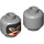 LEGO Medium Stone Gray Catwoman Minifigure Head (Safety Stud) (3274 / 106214)