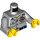 LEGO Mittleres Steingrau Coast Bewachen Torso mit Badge, Schulter Lapels (76382)