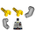 LEGO Gris pierre moyen Coast Garder Torse avec Badge, Épaule Lapels (76382)