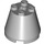 LEGO Medium Stone Gray Cone 3 x 3 x 2 with Axle Hole (6233 / 45176)