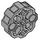 LEGO Medium Steengrijs Connector Ronde met Pin en As Gaten (31511 / 98585)