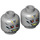 LEGO Medium Stone Gray Corvus Glaive Minifigure Head (Recessed Solid Stud) (3626 / 38026)
