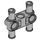 LEGO Medium Stone Gray Cross Block Beam 3 with Four Pins (48989 / 65489)