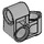 LEGO Gris pierre moyen Traverser Bloquer Courbé 90 degrés avec Trois Trous d&#039;épingle (44809)