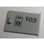 LEGO Medium Stone Gray Cupboard 2 x 3 x 2 Door with &#039;103&#039;, Keyhole Sticker (4533)
