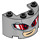 LEGO Gris pierre moyen Cylindre 2 x 4 x 2 Demi avec Goggles et mouth (24593 / 26209)