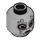 LEGO Medium Stone Gray Death Eater in Black cape Head (Safety Stud) (3626 / 60154)