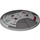 LEGO Medium Stone Gray Dish 8 x 8 with Sith Infiltrator Red Sections (3961 / 23010)