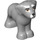 LEGO Medium Stone Gray Dog with White Fur and Brown Eyes (103366)