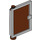 LEGO Medium Stone Gray Door 1 x 4 x 5 Left with Reddish Brown Glass (47899)