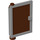 LEGO Medium Stone Gray Door 1 x 4 x 5 Left with Reddish Brown Glass (47899)