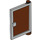 LEGO Medium Stone Gray Door 1 x 4 x 5 Right with Reddish Brown Glass (73194)