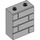 LEGO Medium Stone Gray Duplo Brick 1 x 2 x 2 with Brick Wall Pattern (25550)