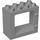 LEGO Mittleres Steingrau Duplo Tür Rahmen 2 x 4 x 3 mit flachem Rand (61649)