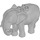 LEGO Medium Stone Gray Duplo Elephant with Circus decoration (89873)
