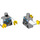 LEGO Mittleres Steingrau Eris Silber Outfit, Pearl Gold Armor Minifig Torso (973 / 76382)
