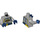 LEGO Mittleres Steingrau Excalibur Batman Minifig Torso (973 / 76382)