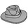 LEGO Medium Stone Gray Fedora Hat (61506 / 88410)