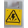 LEGO Medium Stone Gray Flag 2 x 2 with High Voltage Danger Sign Sticker without Flared Edge (2335)